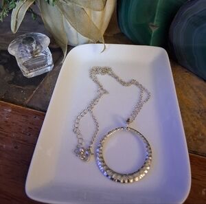 Silver Circle Pendant Necklace